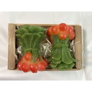 Beet‎ Shaped Citronella Candles Wooden Box Set of 2 Point a la ligne France